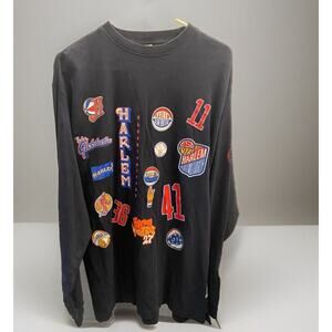 Harlem Globetrotters vintage long sleeve shirt Platinum FUBU Large Navy RARE